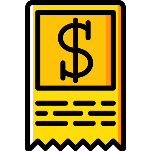 Invoice Basic Miscellany Yellow icon