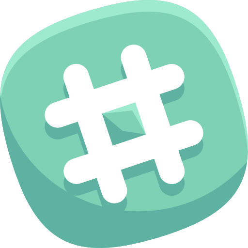 hashtag Roundicons Flat icono