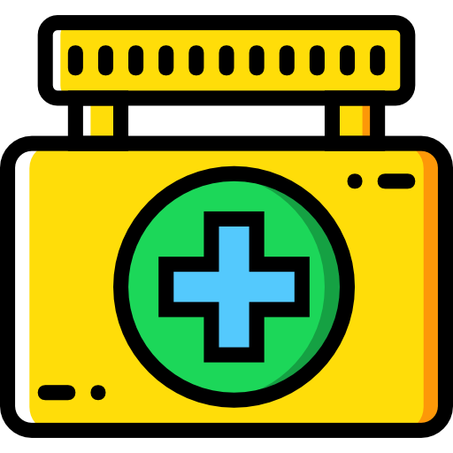 First aid kit Basic Miscellany Yellow icon