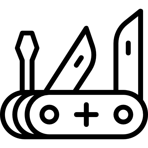 szwajcarski scyzoryk Basic Miscellany Lineal ikona