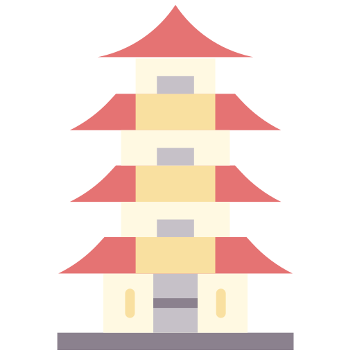 Pagoda Good Ware Flat icon