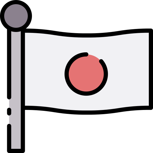 japanse vlag Good Ware Lineal Color icoon