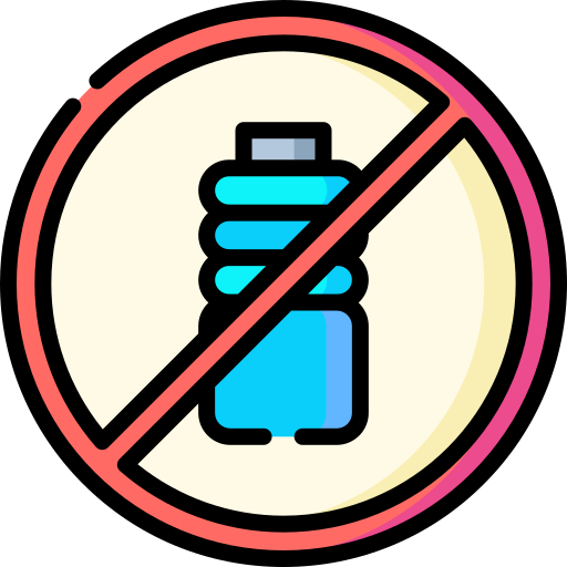 geen plastic flessen Special Lineal color icoon