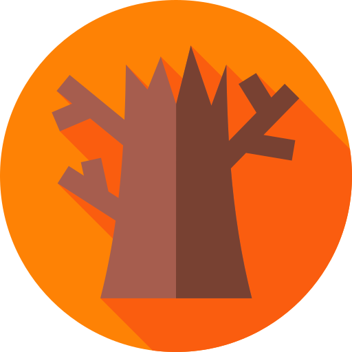 martwe drzewo Flat Circular Flat ikona