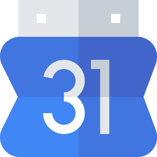 calendrier google Basic Straight Flat Icône