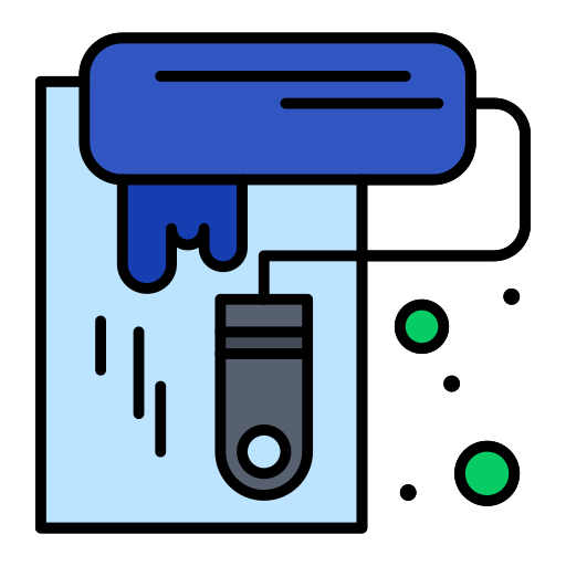 rouleau de peinture Flatart Icons Lineal Color Icône