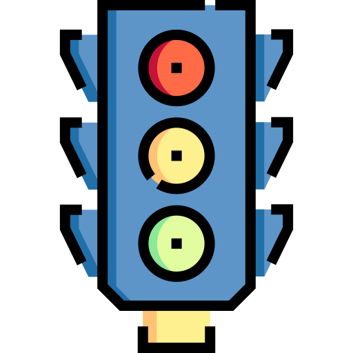 信号機 Detailed Straight Lineal color icon