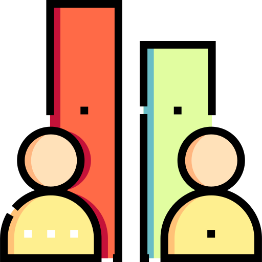 clasificación Detailed Straight Lineal color icono