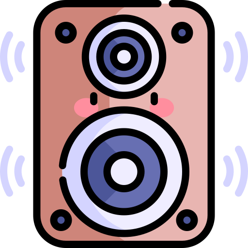 orateur Kawaii Lineal color Icône