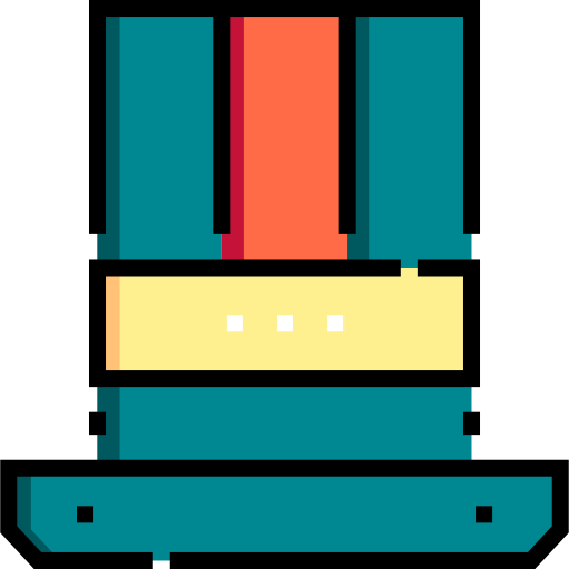 Top hat Detailed Straight Lineal color icon
