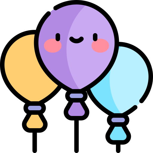 luftballons Kawaii Lineal color icon