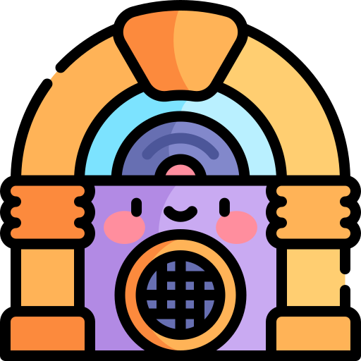 jukebox Kawaii Lineal color icon