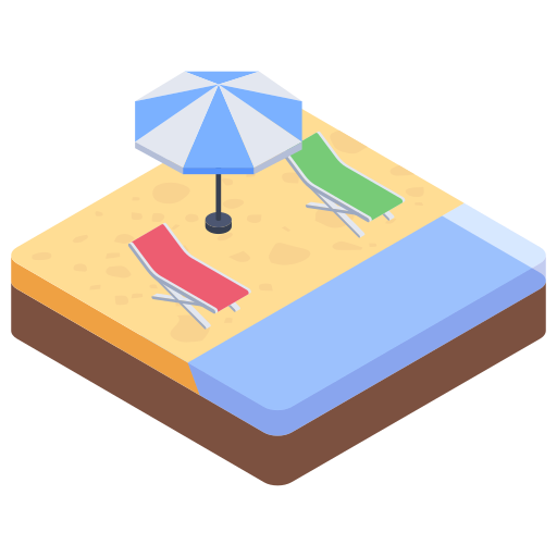 Пляж Generic Isometric иконка