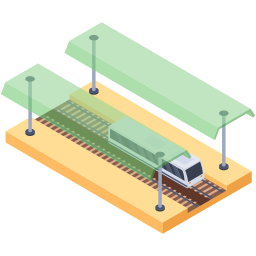 Железнодорожная станция Generic Isometric иконка