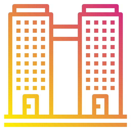빌딩 Payungkead Gradient icon