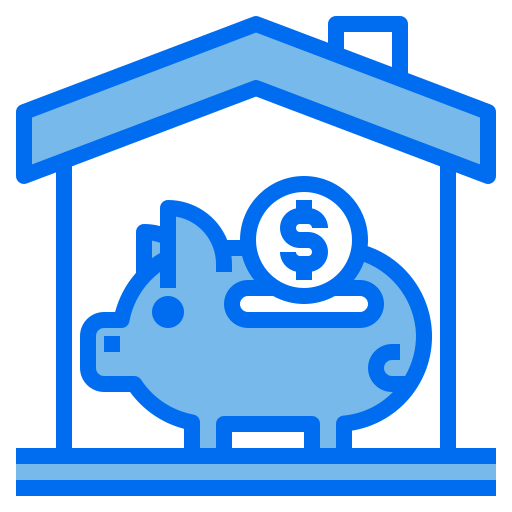 Piggy bank Payungkead Blue icon