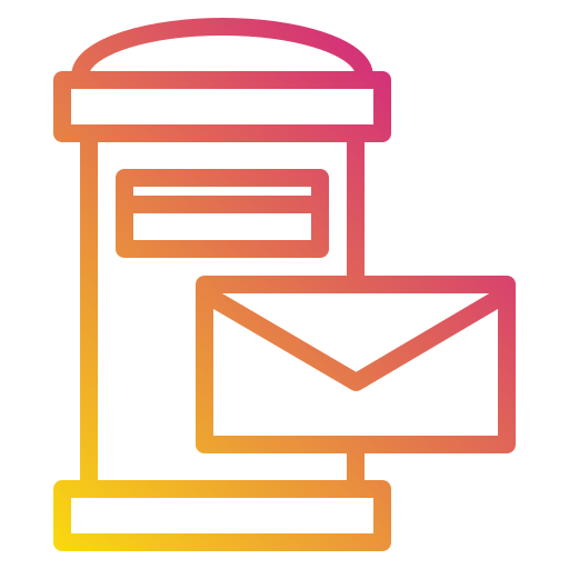 brievenbus Payungkead Gradient icoon