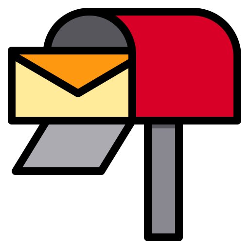 caixa postal Payungkead Lineal Color Ícone