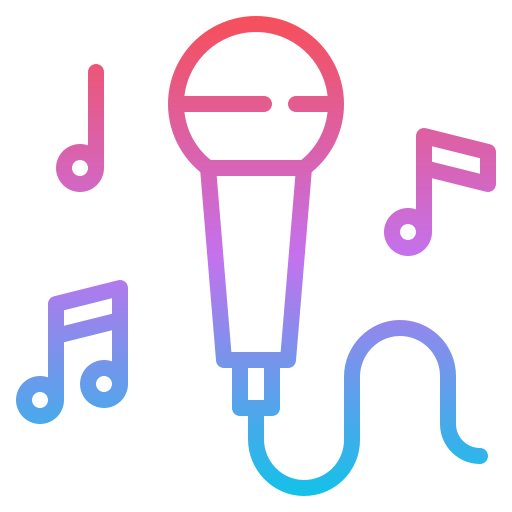 karaoke Iconixar Gradient icoon