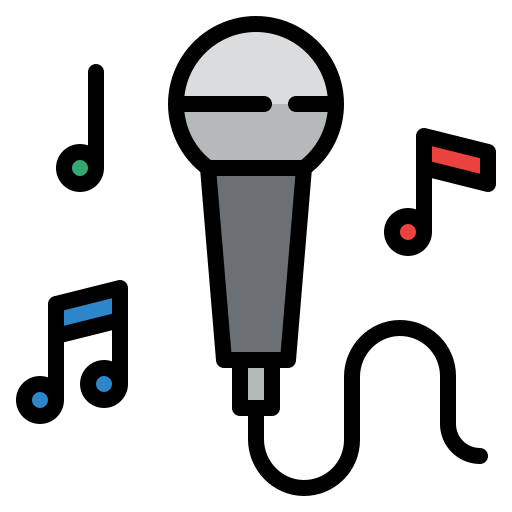 karaoke Iconixar Lineal Color ikona