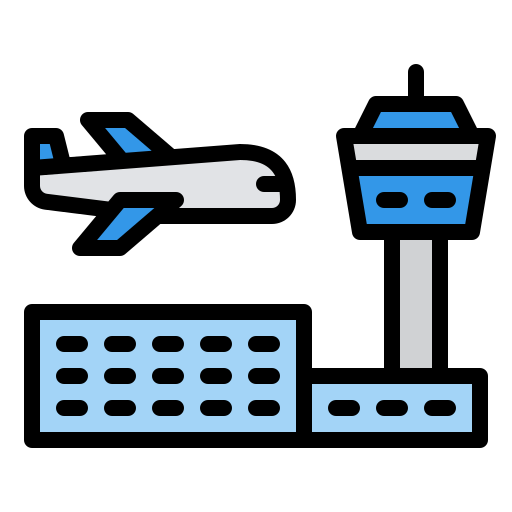 공항 Iconixar Lineal Color icon