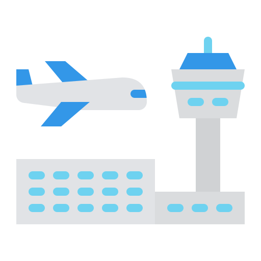 공항 Iconixar Flat icon
