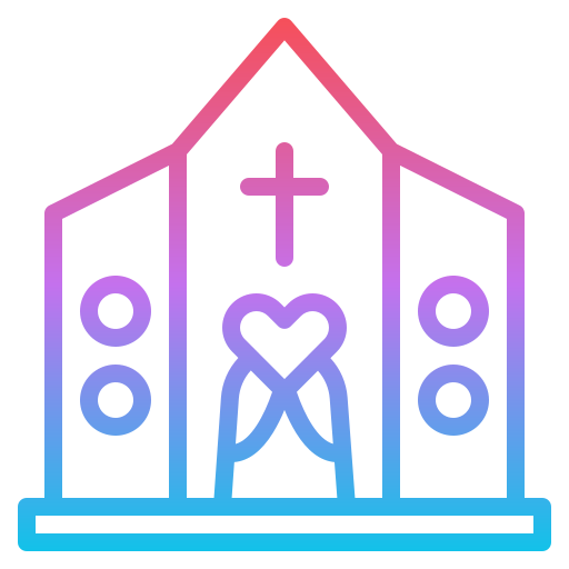 kościół Iconixar Gradient ikona