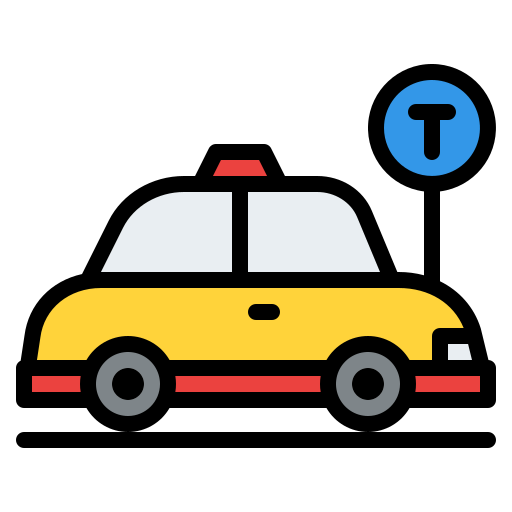 taxi Iconixar Lineal Color ikona