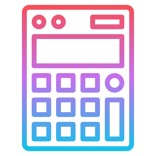 kalkulator Iconixar Gradient ikona