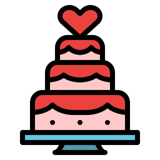 pastel de boda Iconixar Lineal Color icono