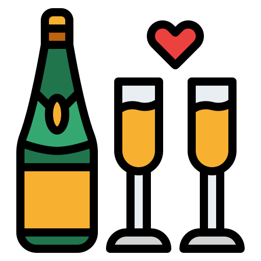 szampan Iconixar Lineal Color ikona