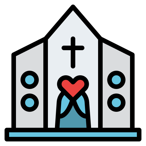 教会 Iconixar Lineal Color icon