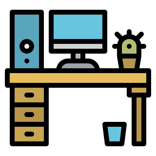 Desk Iconixar Lineal Color icon
