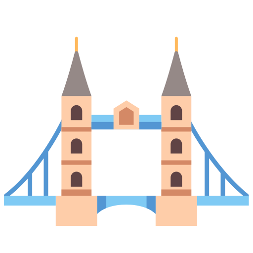 puente de la torre MaxIcons Flat icono