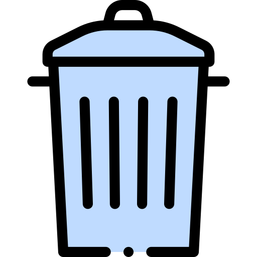 Trash bin Detailed Rounded Lineal color icon