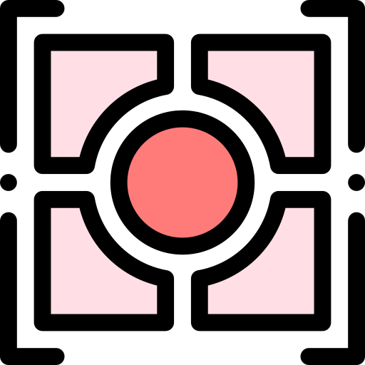 초점 Detailed Rounded Lineal color icon