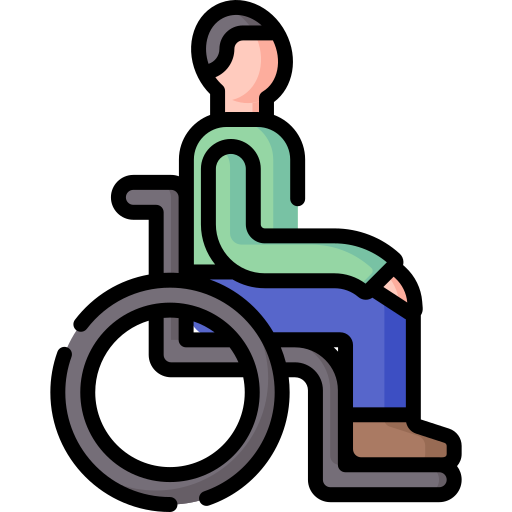 behinderte person Special Lineal color icon