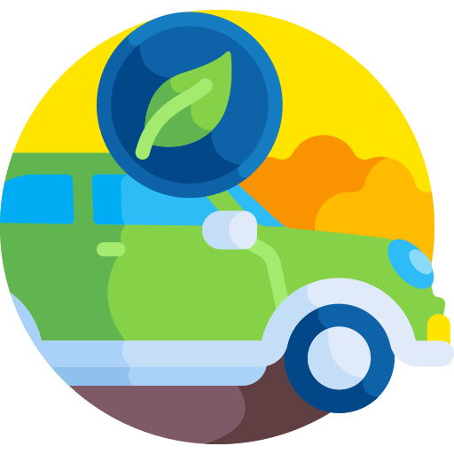 Öko-auto Detailed Flat Circular Flat icon