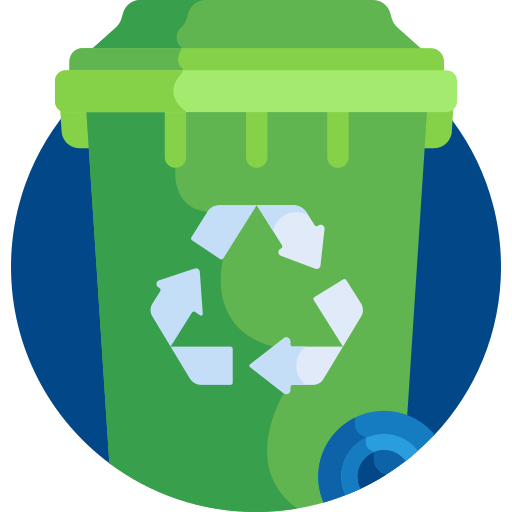 Trash bin Detailed Flat Circular Flat icon