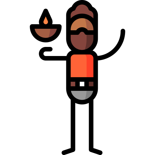 lampa naftowa Puppet Characters Lineal Color ikona