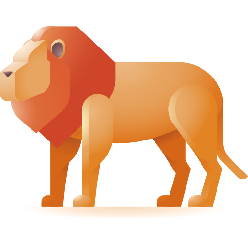 Lion 3D Color icon