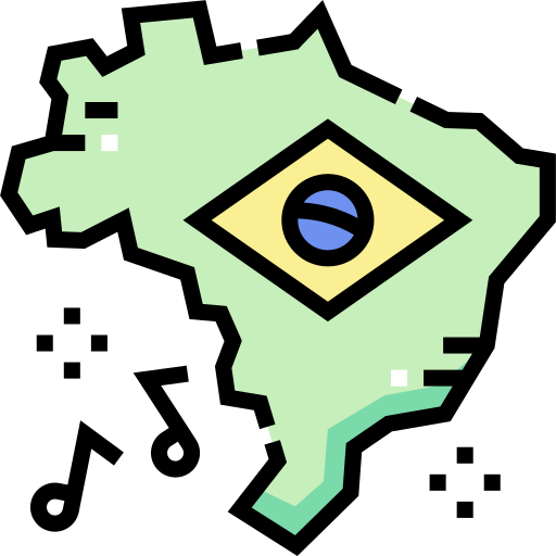 brasil Detailed Straight Lineal color Ícone