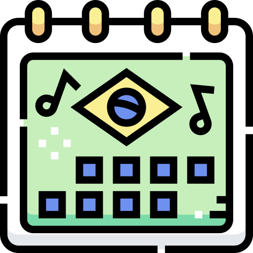 Календарь Detailed Straight Lineal color иконка