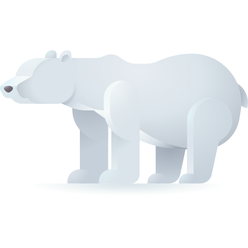 orso polare 3D Color icona