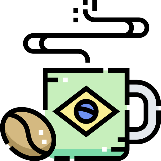 Coffee Detailed Straight Lineal color icon