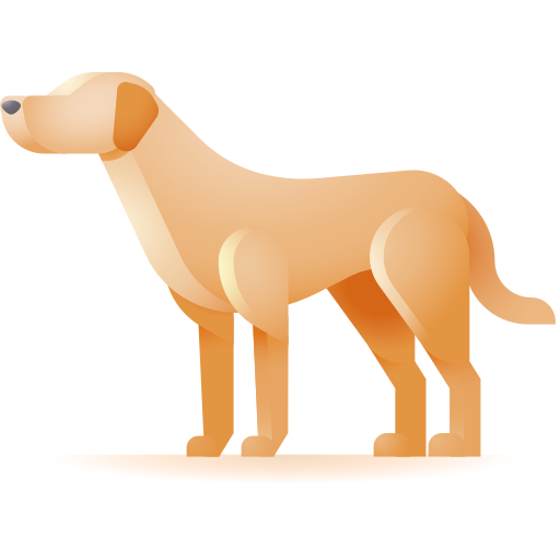 cachorro 3D Color Ícone