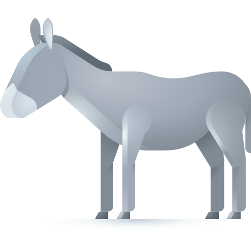 burro 3D Color icono