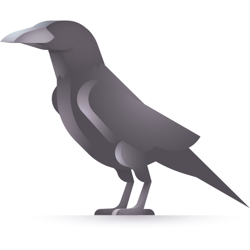 corvo 3D Color Ícone