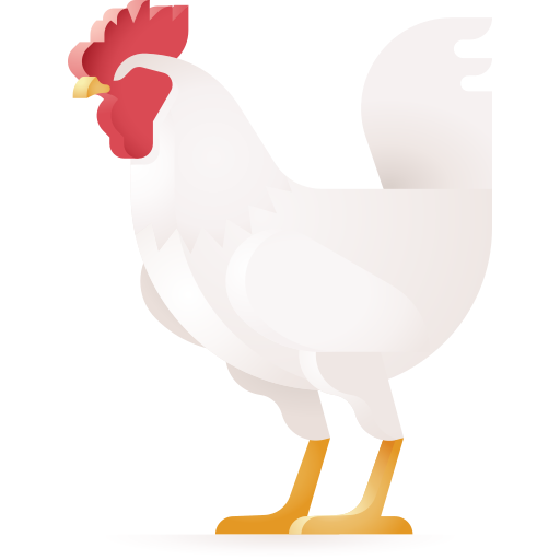 gallo 3D Color icono