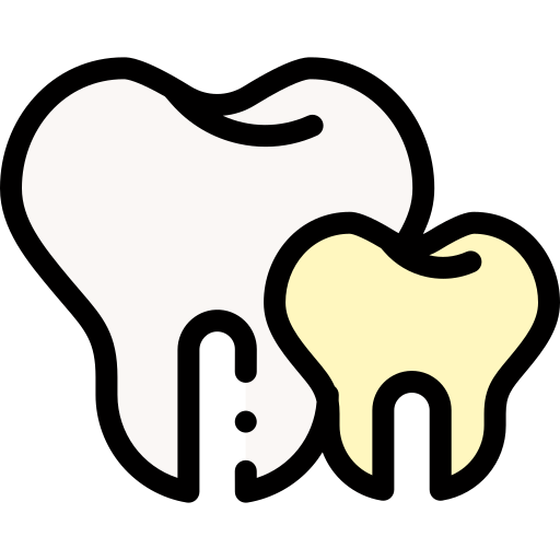 dientes Detailed Rounded Lineal color icono